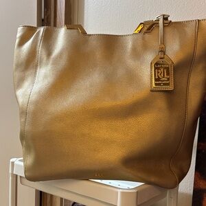 Ralph Lauren Metallic Gold Tote